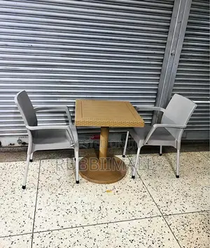 1 Square Table + 2 Cappuccino Chair