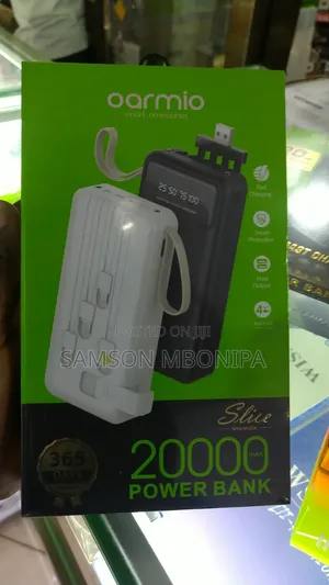 Oraimo Power Bank -20000mAh Black White-Colours May Vary