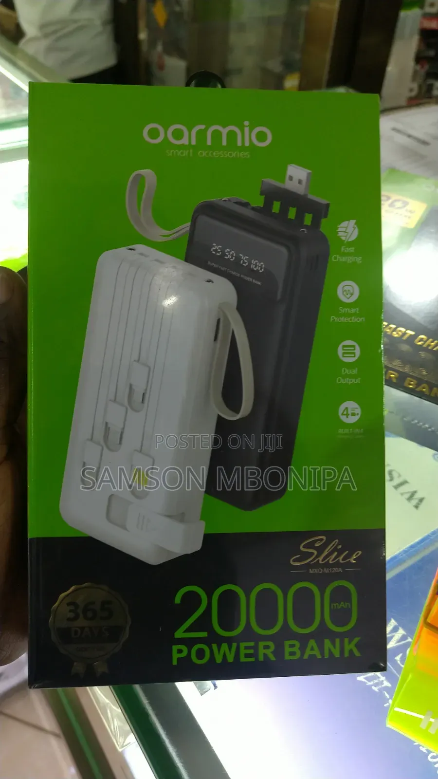 Oraimo Power Bank -20000mAh Black White-Colours May Vary