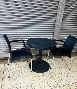 1 Black Plastic Chair + 2 Cappuccino Black Chair