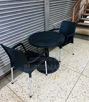 1 Black Plastic Chair + 2 Cappuccino Black Chair