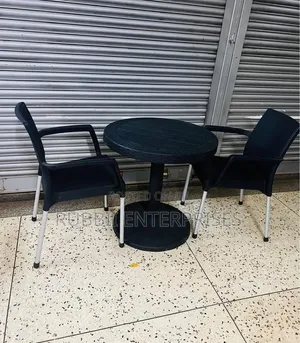 1 Black Plastic Chair + 2 Cappuccino Black Chair