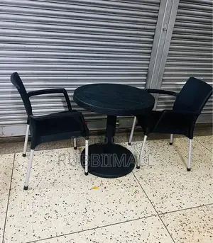 1 Black Plastic Chair + 2 Cappuccino Black Chair