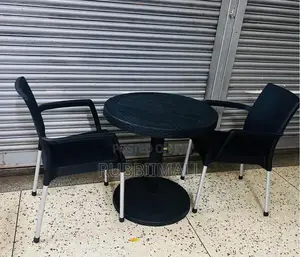 1 Black Plastic Chair + 2 Cappuccino Black Chair