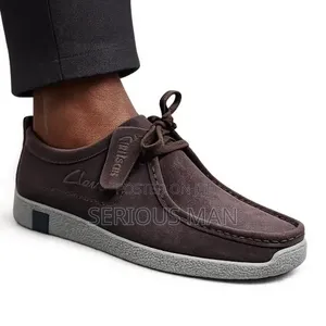 Dark Brown Suede Clarks Wallabee Shoes
