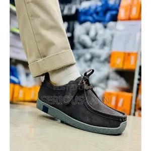 Dark Brown Suede Clarks Wallabee Shoes
