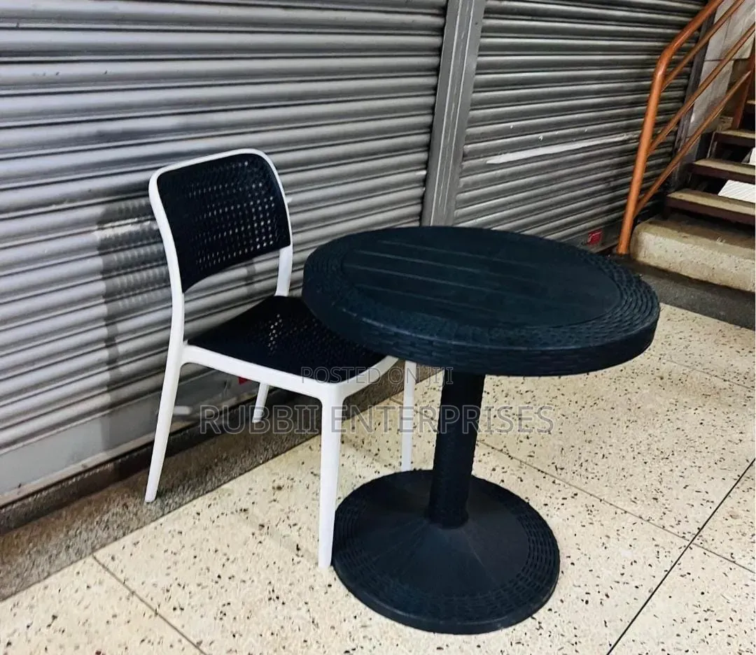 1 Black Table + 1 Executive Armless Chair
