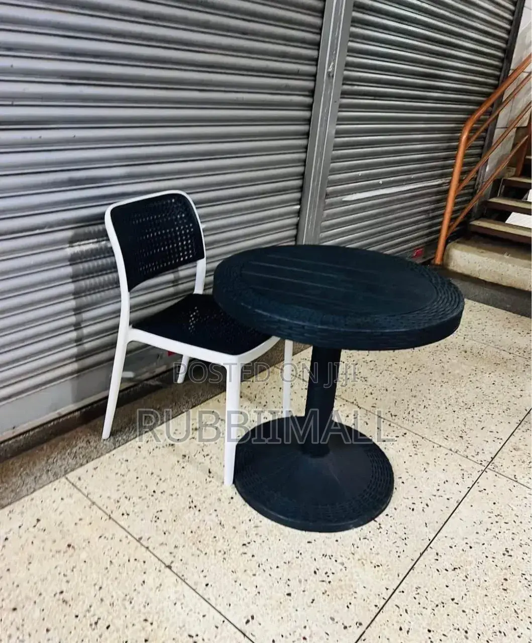 1 Black Table + 1 Executive Armless Chair