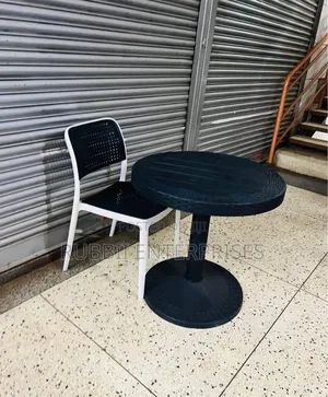 1 Black Table + 1 Executive Armless Chair