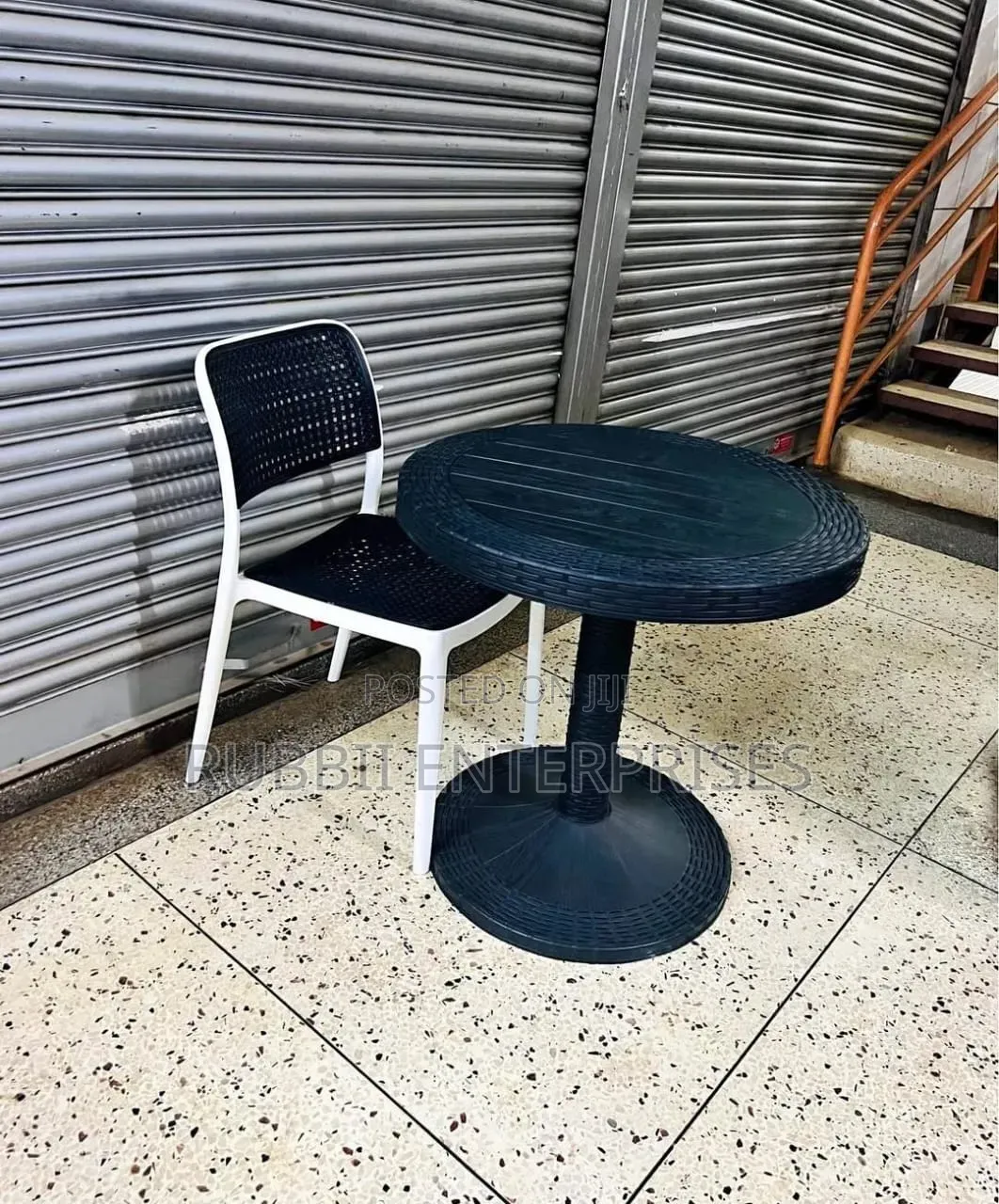 1 Black Table + 1 Executive Armless Chair