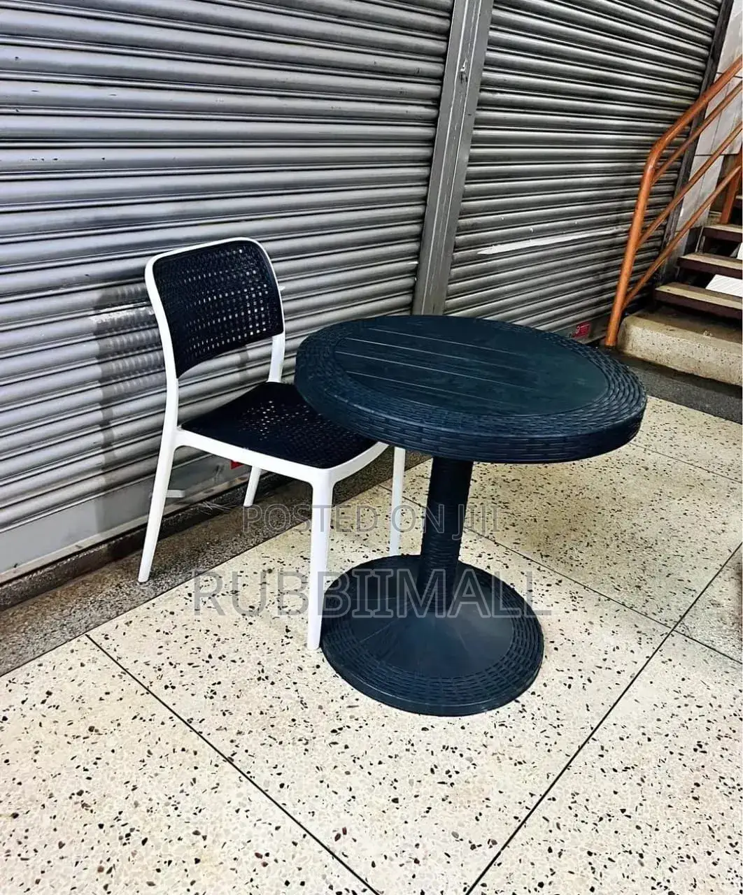 1 Black Table + 1 Executive Armless Chair