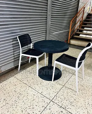 1 Round Table + 2 Armless Executive Chair