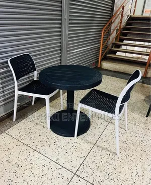 1 Round Table + 2 Armless Executive Chair