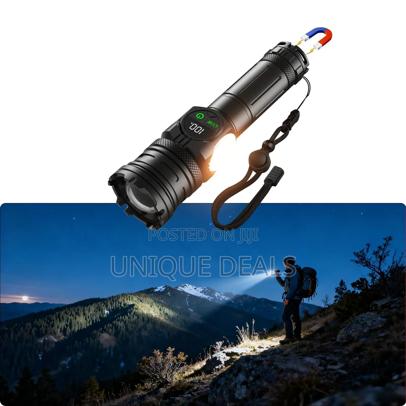 3 in 1 Rechargeable Flashlight True 5000 Lumens