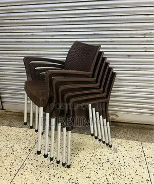 Brown Plastic Woven Chairs