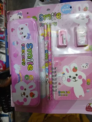 Children's Stationery Gift Set Featuring a Cute Cartoon Rabbit Theme.