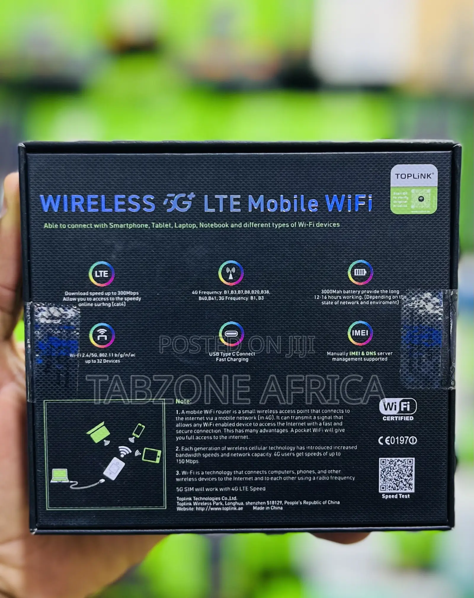 TOPLINK MR88 4g/5g+ LTE Mobile WiFi 3000mAh WiFi 6 With LCD Display