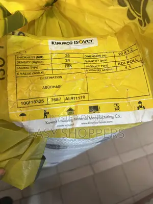 Fibre Glass Aluminum Foil Glass Wool Insulation 25mmx1.2mx20m Roll