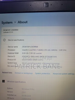Laptop Dell Latitude E7270 8GB Intel Core i7 SSD 256GB