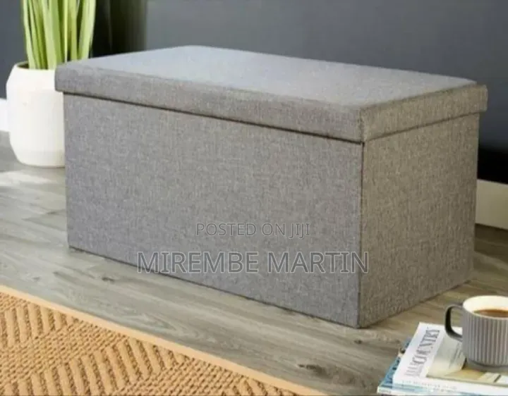Versatile Fabric Storage Ottoman and Seating Bench