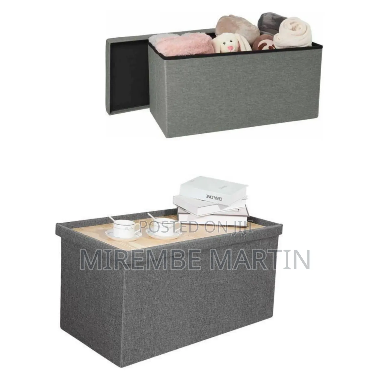 Versatile Fabric Storage Ottoman and Seating Bench