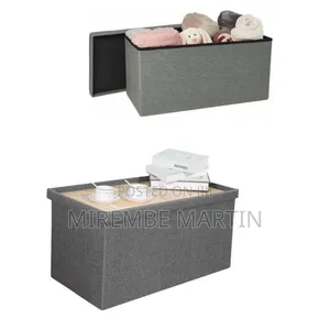 Versatile Fabric Storage Ottoman and Seating Bench