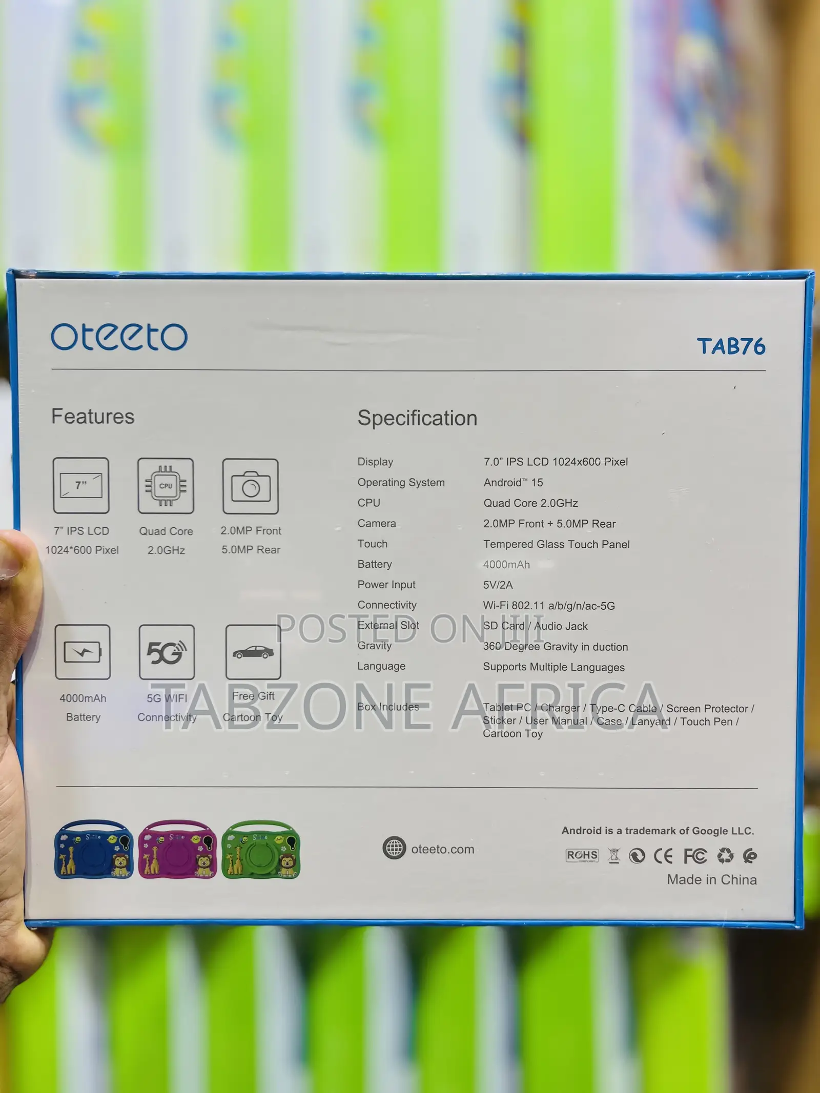 New Oteeto TAB77 256 GB Pink