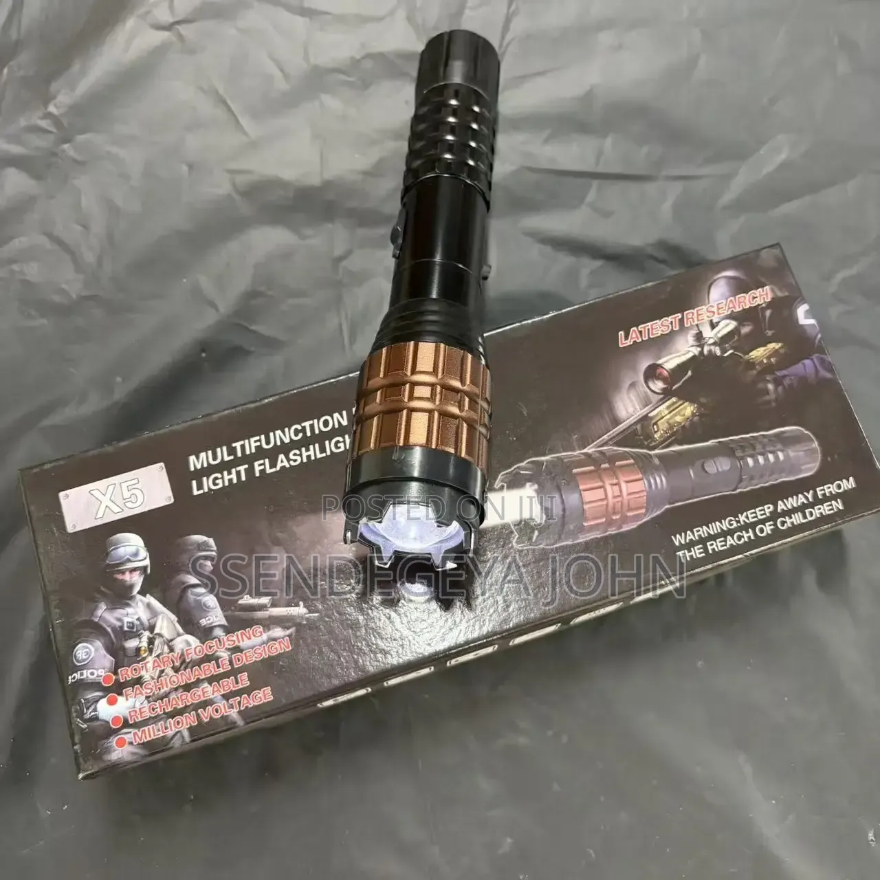 X5 Multifunction Dimming Light Flashlight Stun Gun