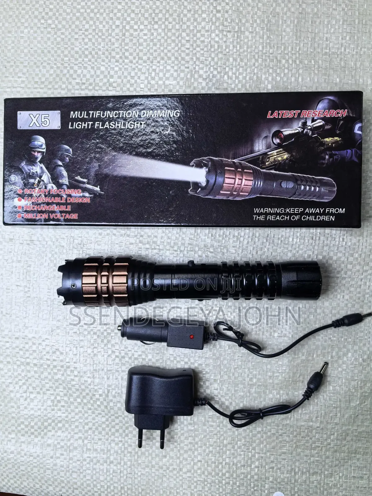 X5 Multifunction Dimming Light Flashlight Stun Gun