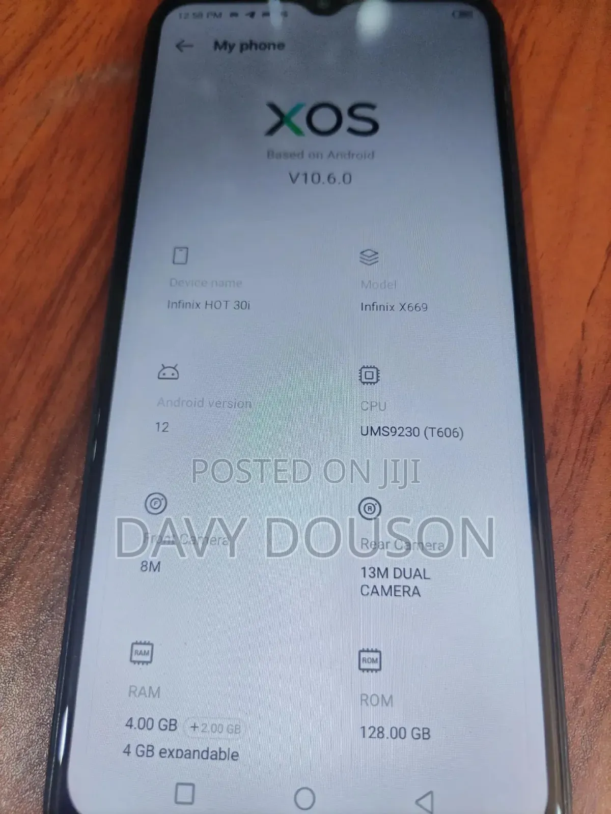 Infinix Hot 30i 128 GB Black