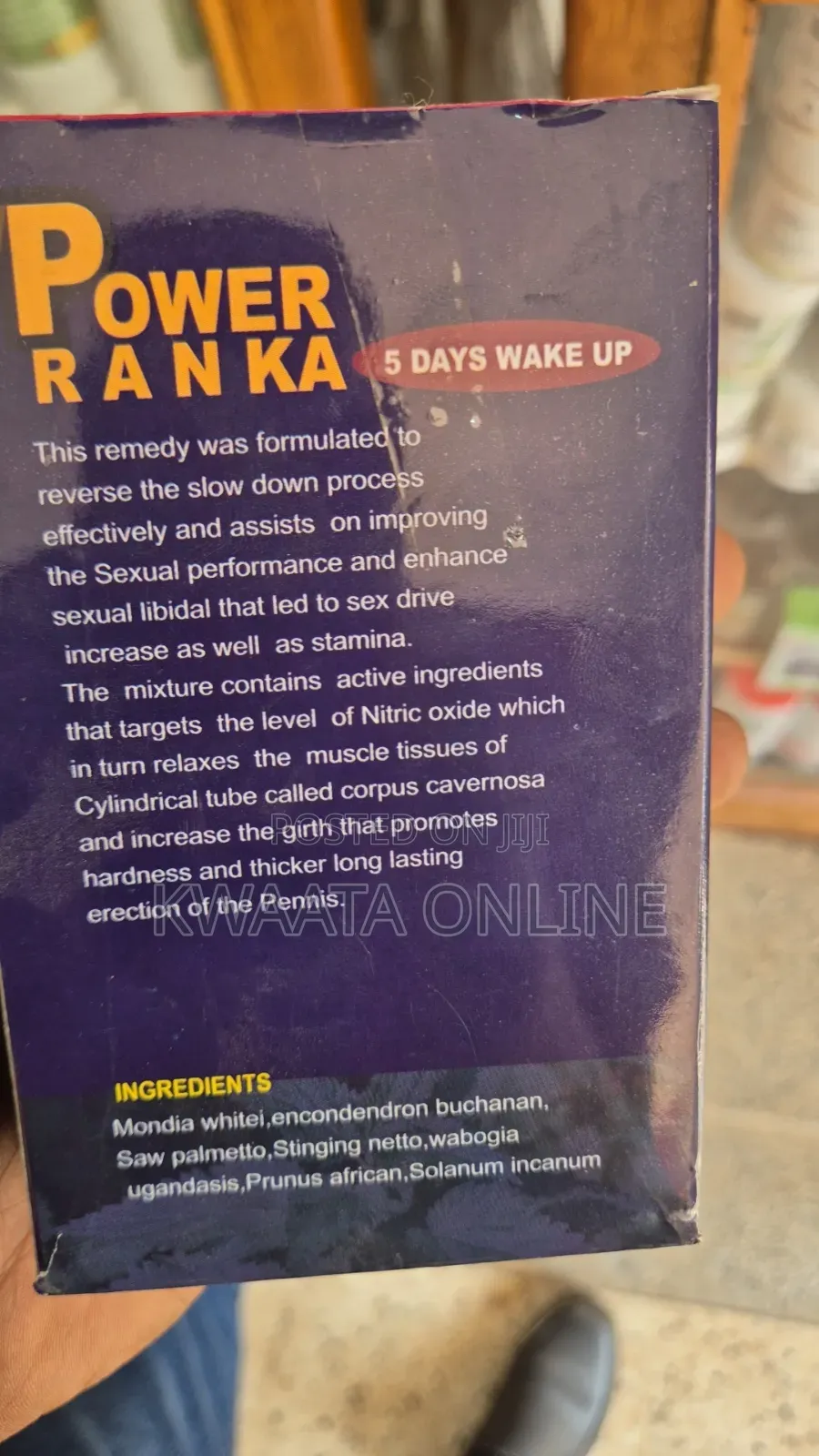 Power Ranka Men’s Herbal Vitality Performance Formula 5 Days Wake Up