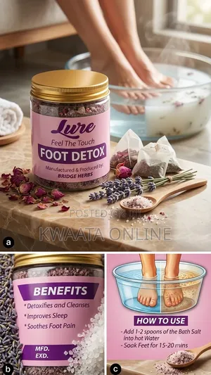 Lure Herbal Foot Detox Bath Salt, Relaxation Soothing Foot Soak