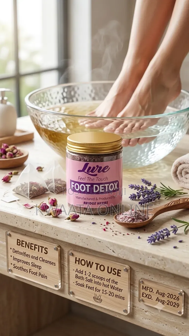 Lure Herbal Foot Detox Bath Salt, Relaxation Soothing Foot Soak