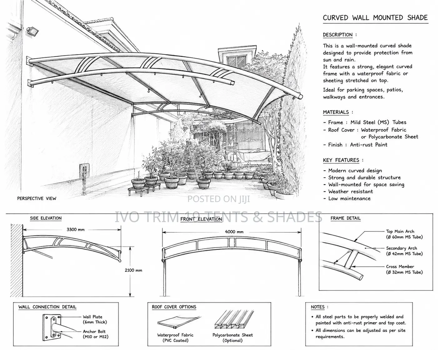 Modern Cantilevered Carport Designed