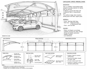 Curved Tension Fabric Carport