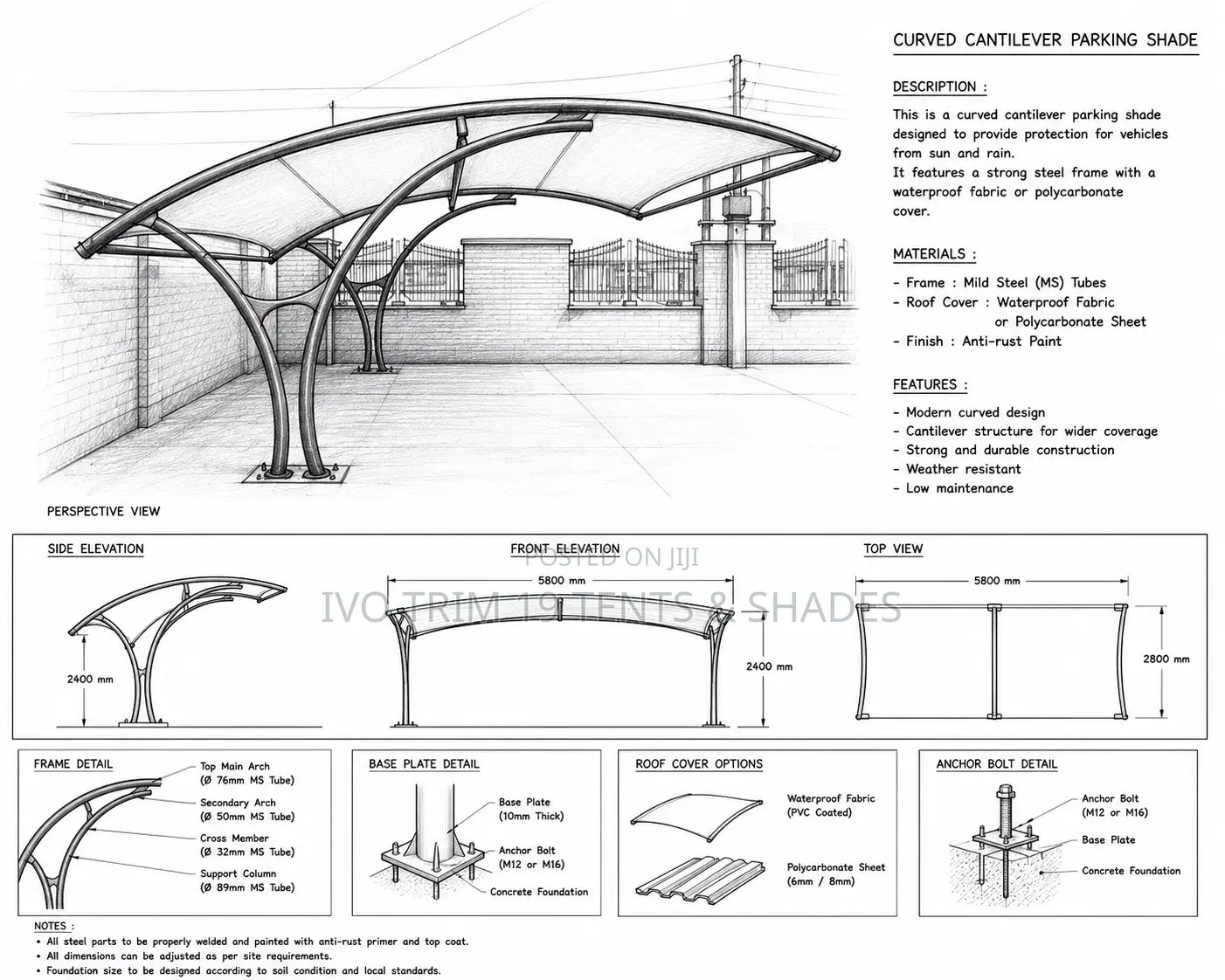 Curved Metal Framework