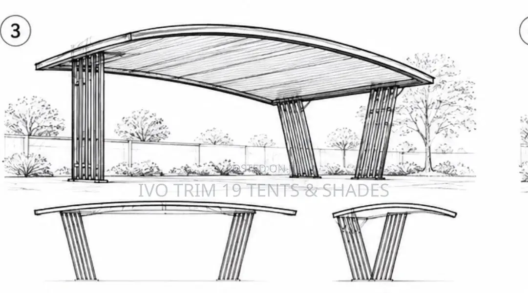 A Modern, Flat-Roof Steel Carport