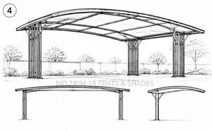 Metal Frame Parking Shade