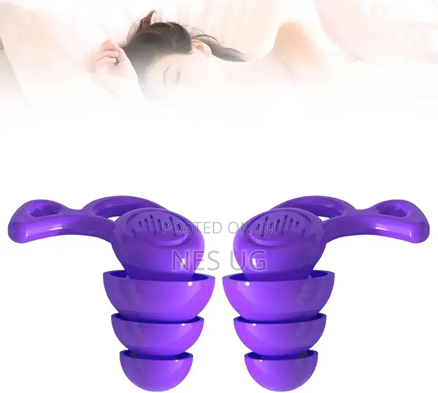 1Pair Reusable Ear Plugs for Noise Cancellation - Purple