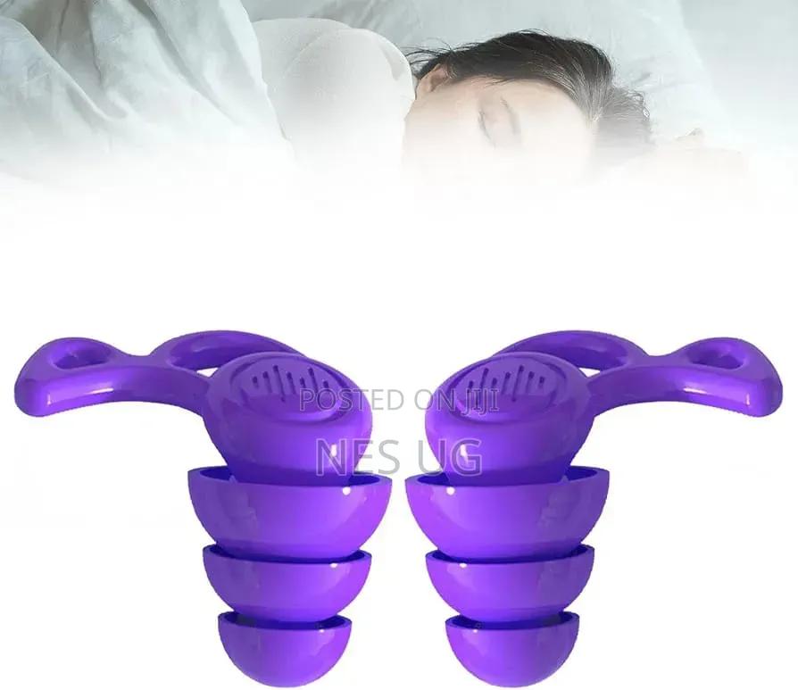 1Pair Reusable Ear Plugs for Noise Cancellation - Purple