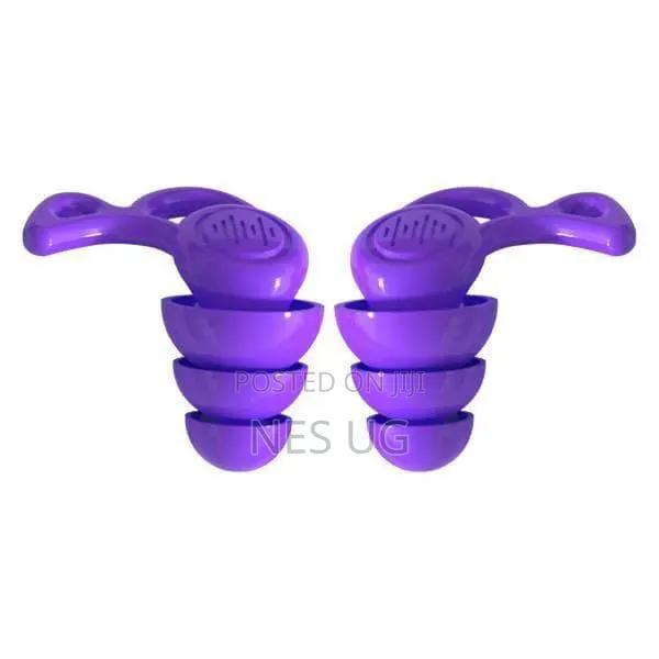1Pair Reusable Ear Plugs for Noise Cancellation - Purple