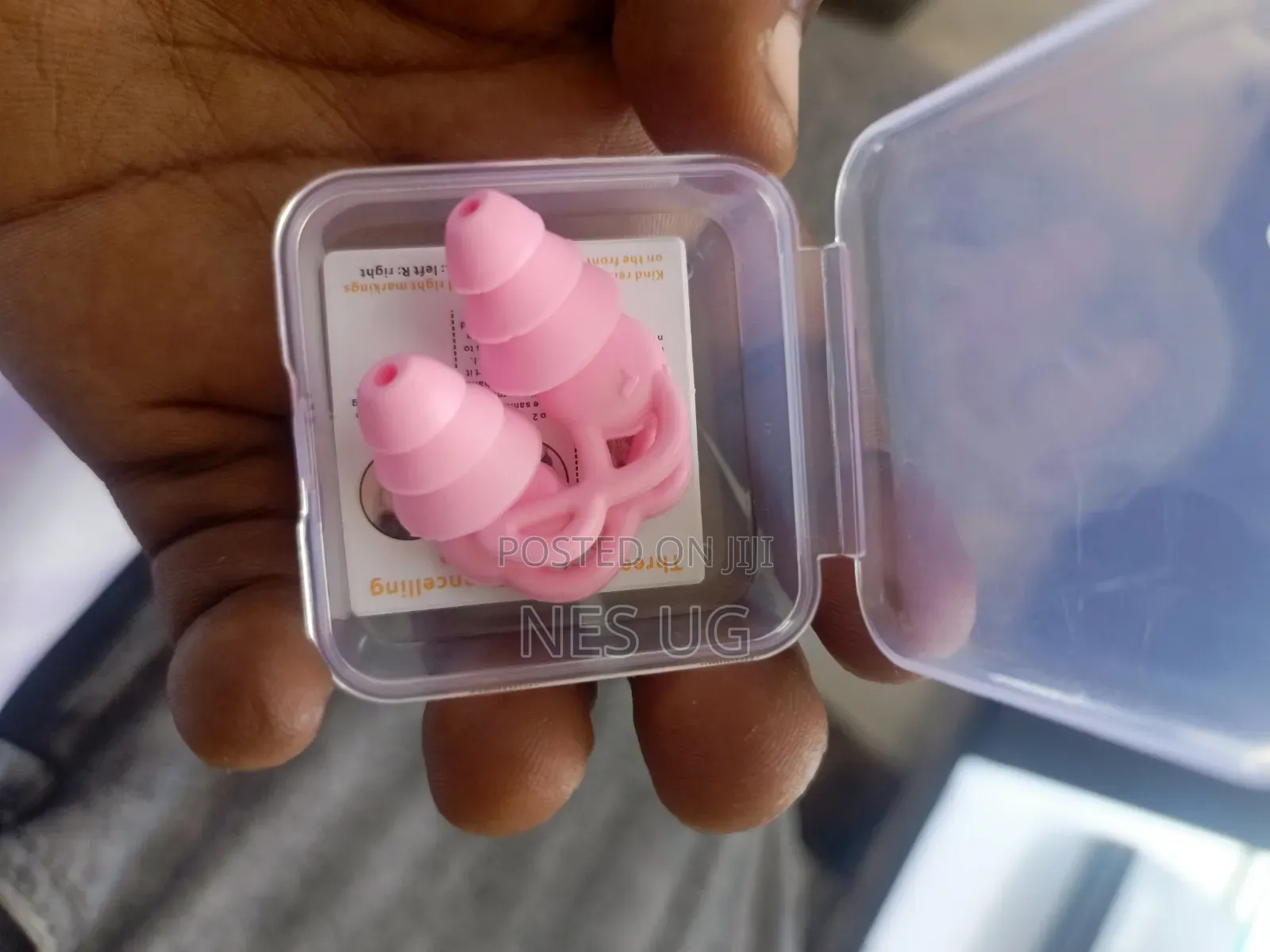 1Pair Reusable Ear Plugs for Noise Cancellation - Pink