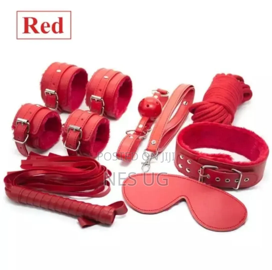 7Pcs Set BDSM Bondage Set for Couples - Red
