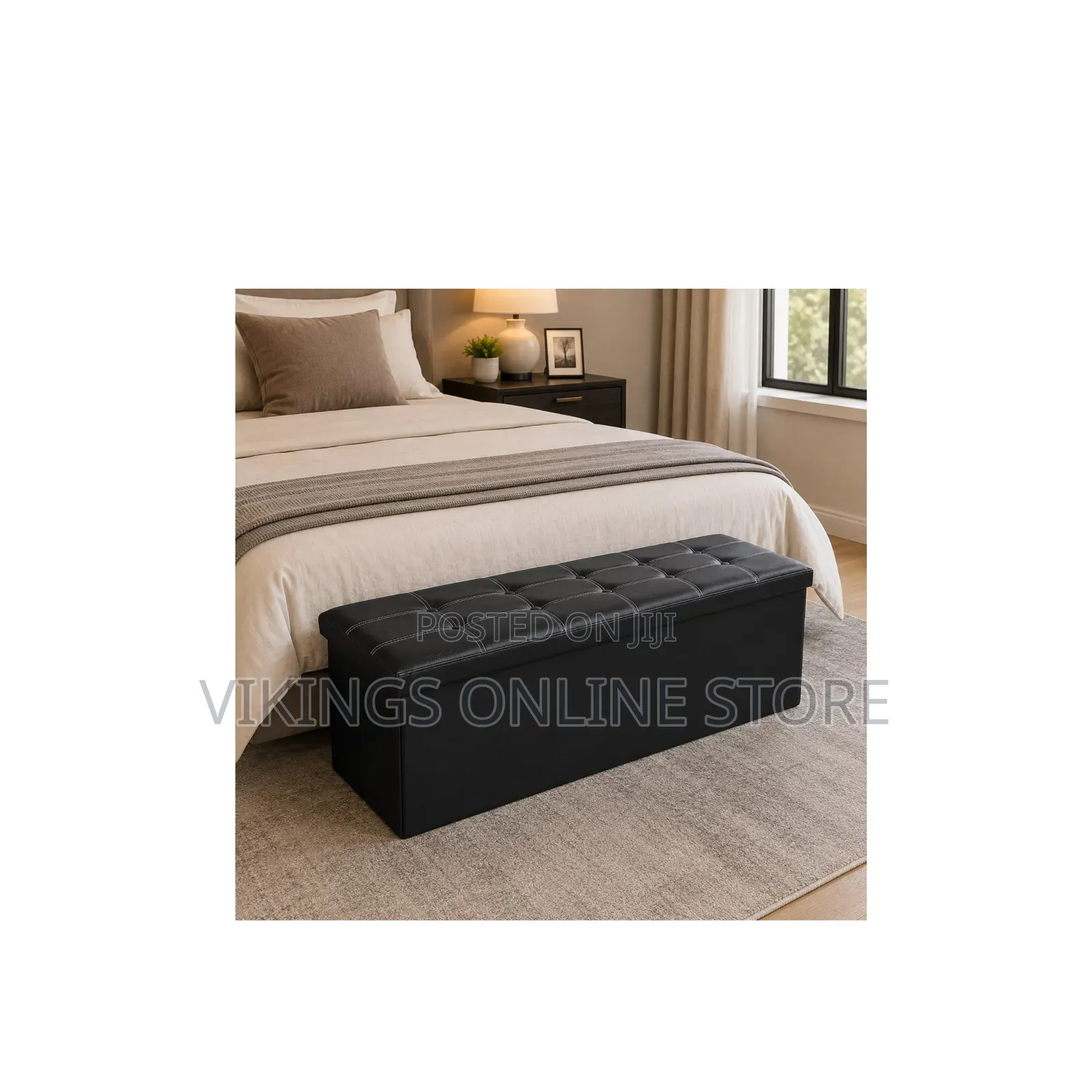 110 X 38 X 38cm Leather Ottoman