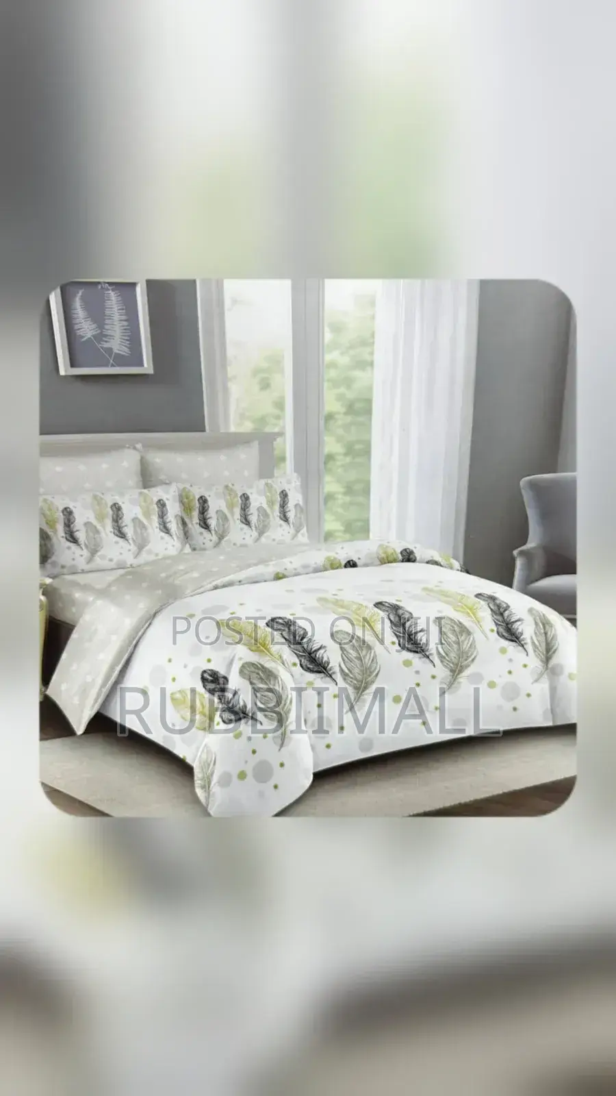 Bedcover 5×6 (Elegant Feather Print)