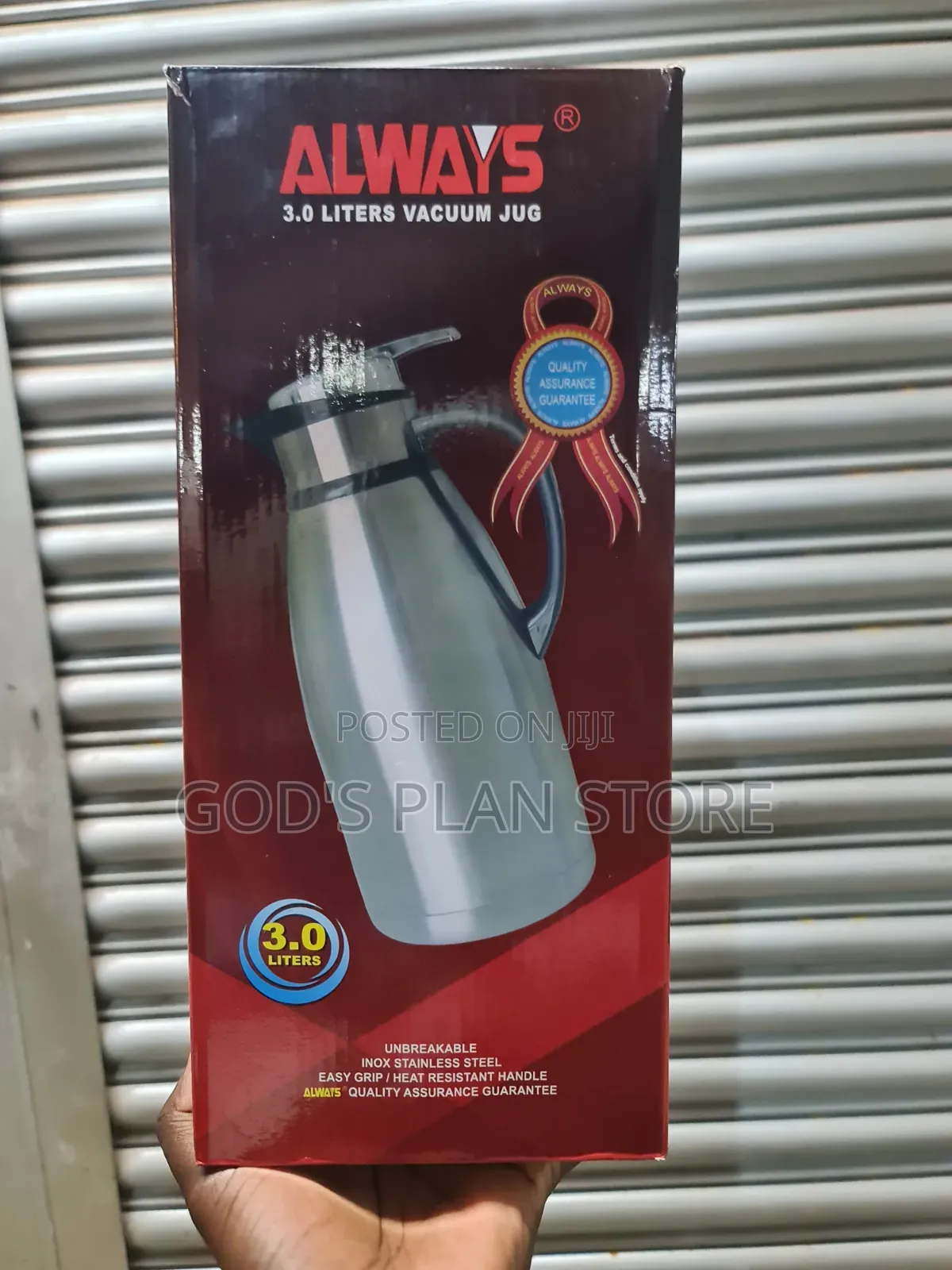 Always Stainless/Silver 3litres Vaccum Flasks