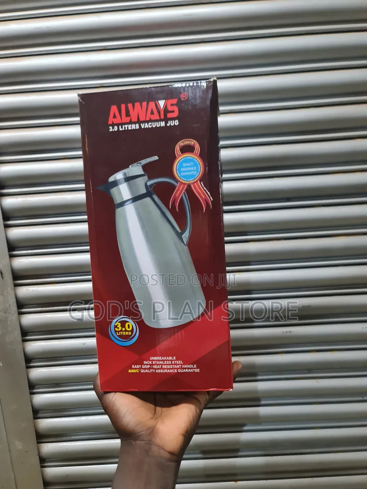 Always Stainless/Silver 3litres Vaccum Flasks