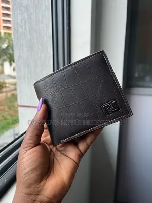 Men’s Croc Bifold Wallet - Coffee Brown