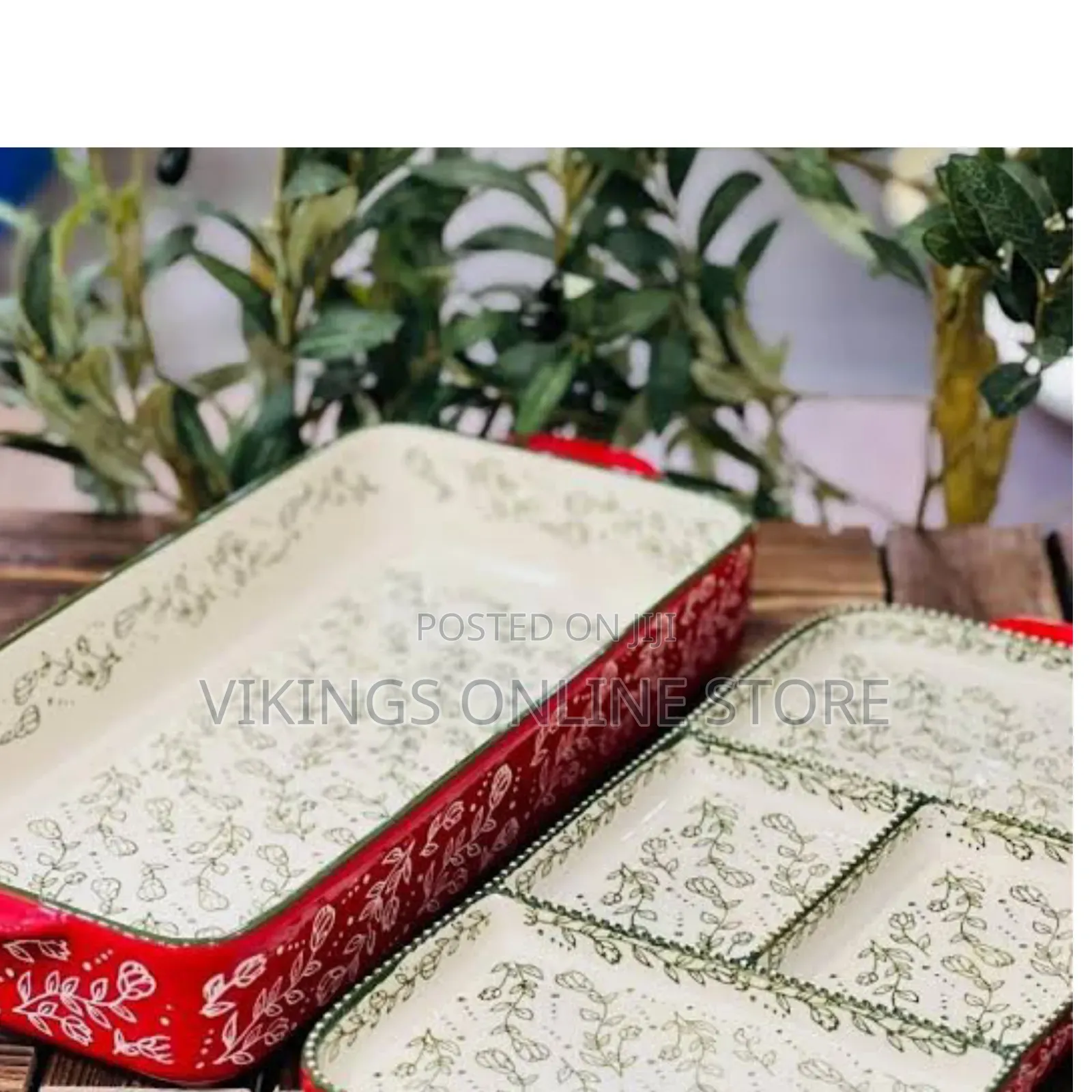 2pc Rectangular Bohemian Lasagna/ Baking Tray - Set