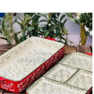 2pc Rectangular Bohemian Lasagna/ Baking Tray - Set